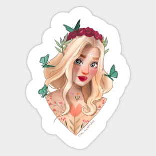 Butterfly Girl Sticker